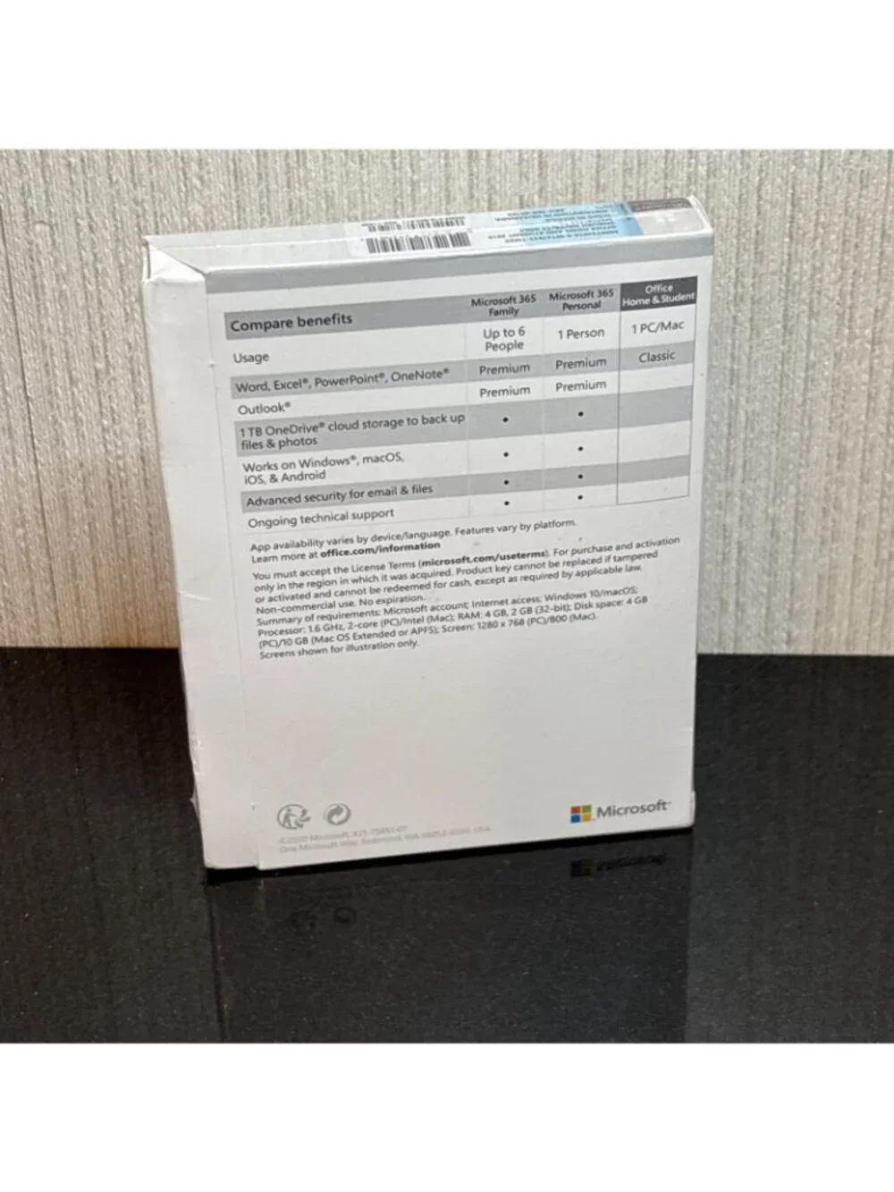 Microsoft Office Home Student 2019 ONE Device Key Windows PC Mac Sealed New